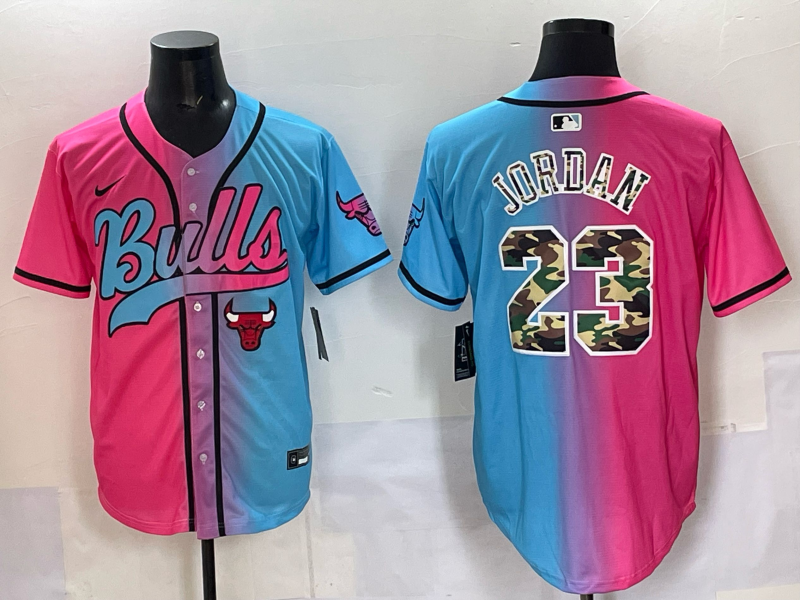 Men Chicago Bulls Nike #23 Jordan Blue pink NBA 2025 Jersey style 015